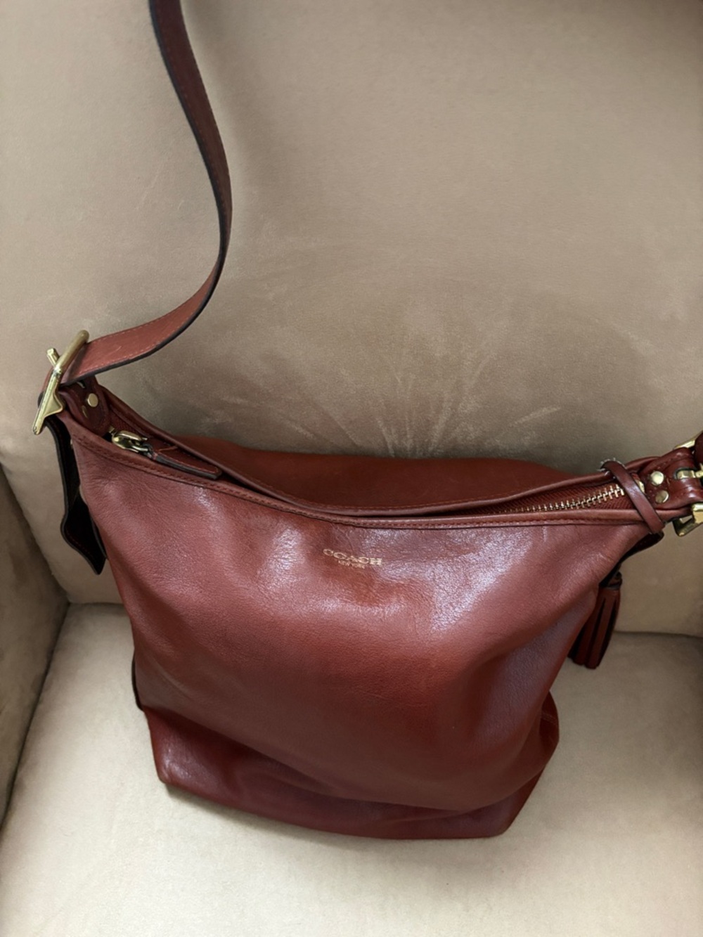COACH 19889 Archive Collection Hobo bag.
Classic Leather in Cognac Brown - Picture 3 of 14